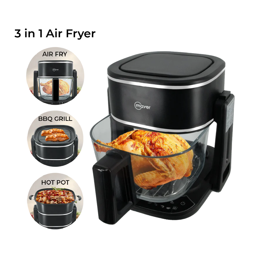 Dolphin Minja 4.5L 3-in-1 Glass Air Fryer with Grill