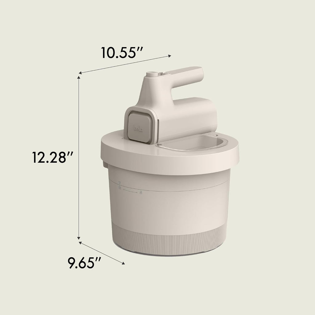 3.5 Qt Hand & Stand Mixer, 2 in 1 Electric Mixer with Bowl, Dough Hook, Whisk & Egg Beater, Multifunctional Handheld Mixer for Baking, 200 Watt, Oatmilk